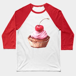 Fancy Pink Cupcake Baseball T-Shirt